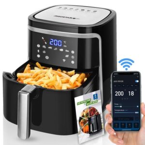 Freidora de Aire sin Aceite XXL 7L,1900W, Inteligente. Conexi??n Wifi.Pantalla LED t??ctil, 7 funciones preestablecidas Libre de BPA REGALO: 1,7L Hervidor El??ctrico