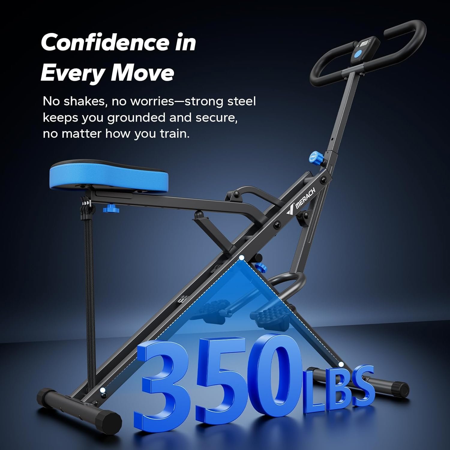 MERACH Squat Machine – Adjustable Resistance Foldable Leg Trainer for Glutes & Full-Body Workout, 350lbs Capacity - Image 8